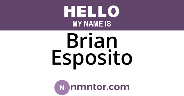 Brian Esposito