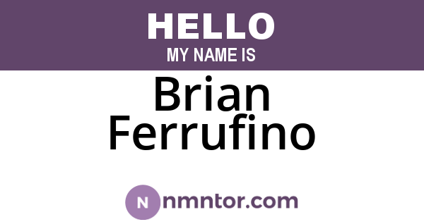 Brian Ferrufino
