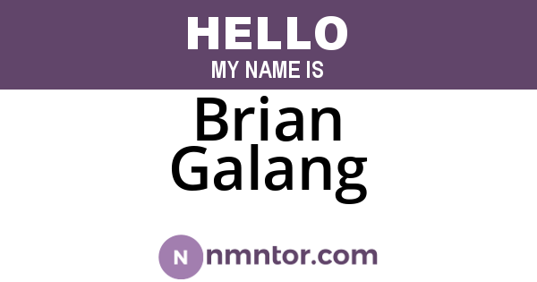 Brian Galang