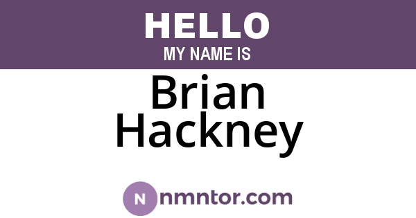 Brian Hackney