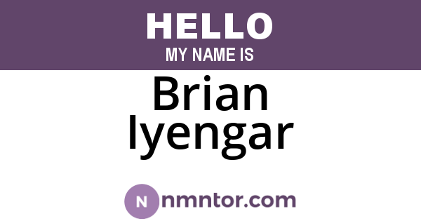 Brian Iyengar