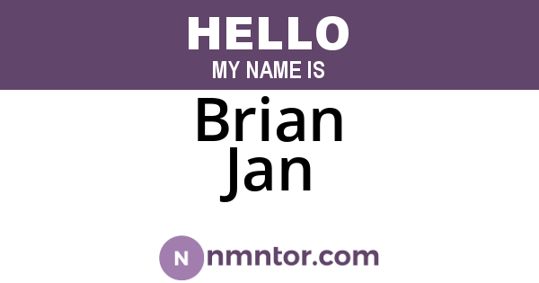 Brian Jan
