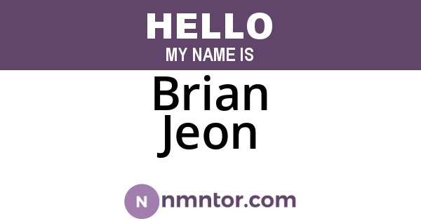 Brian Jeon