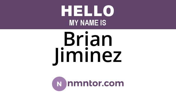 Brian Jiminez