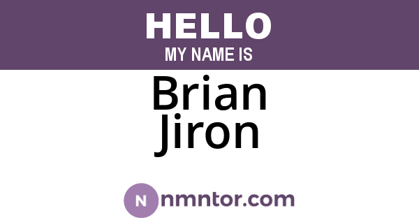 Brian Jiron