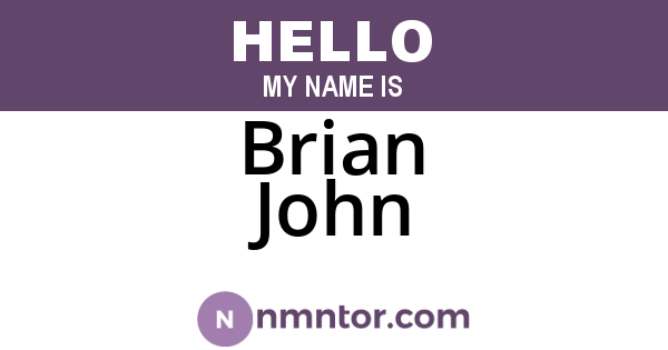 Brian John