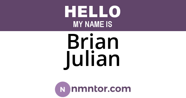 Brian Julian