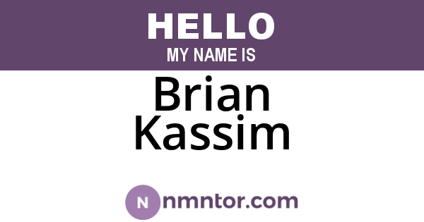Brian Kassim