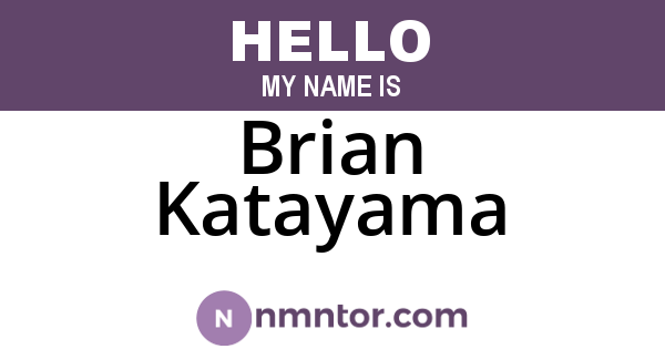 Brian Katayama