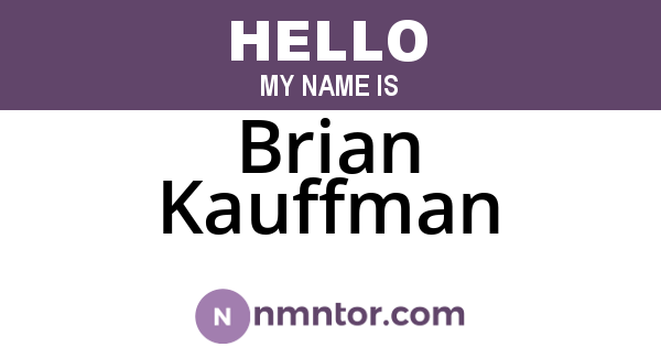 Brian Kauffman