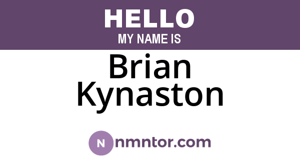 Brian Kynaston