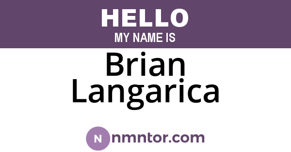 Brian Langarica