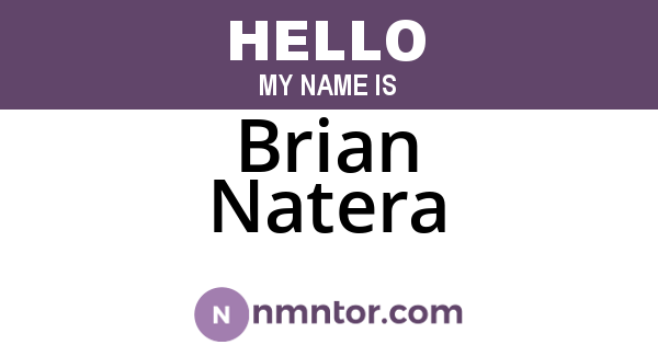 Brian Natera