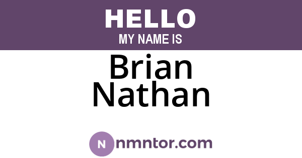 Brian Nathan