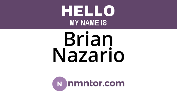 Brian Nazario