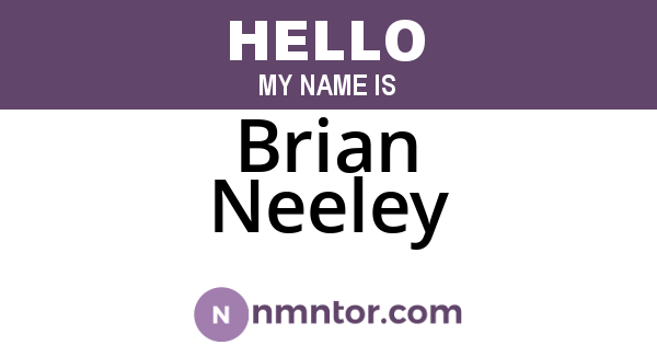 Brian Neeley