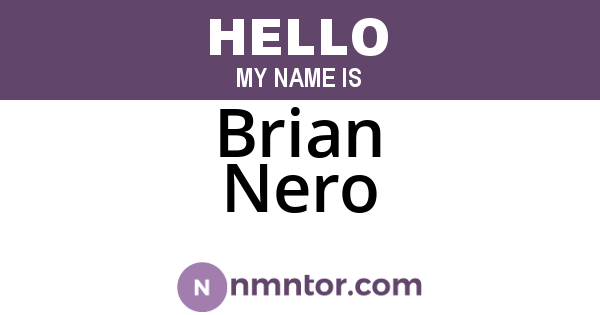 Brian Nero