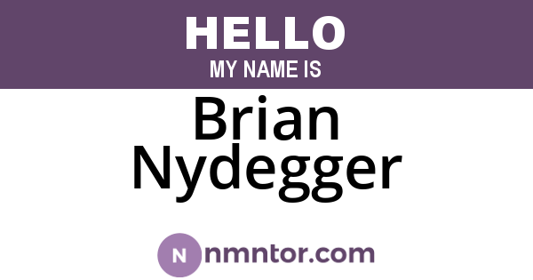 Brian Nydegger