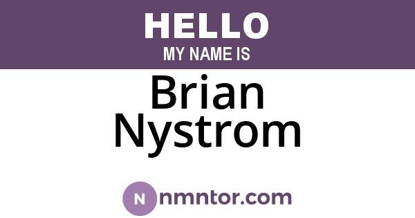 Brian Nystrom