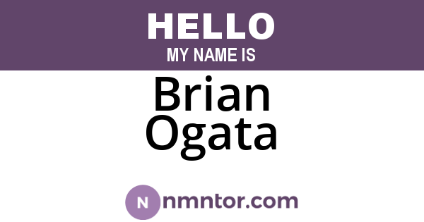 Brian Ogata