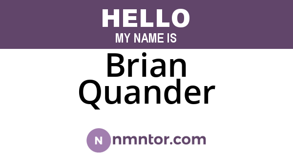 Brian Quander