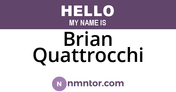 Brian Quattrocchi