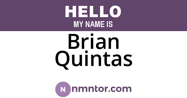 Brian Quintas
