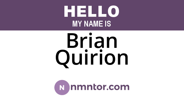 Brian Quirion