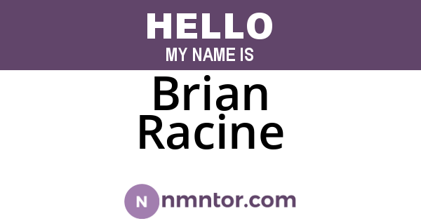 Brian Racine