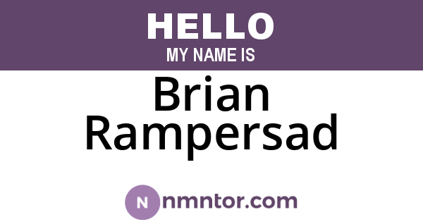 Brian Rampersad