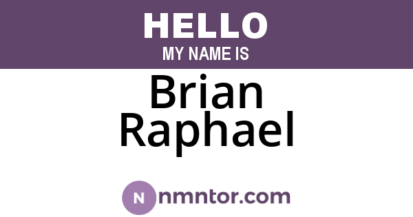 Brian Raphael