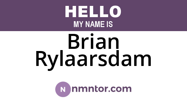 Brian Rylaarsdam