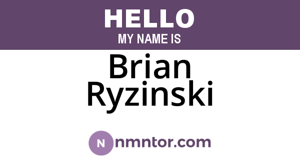 Brian Ryzinski