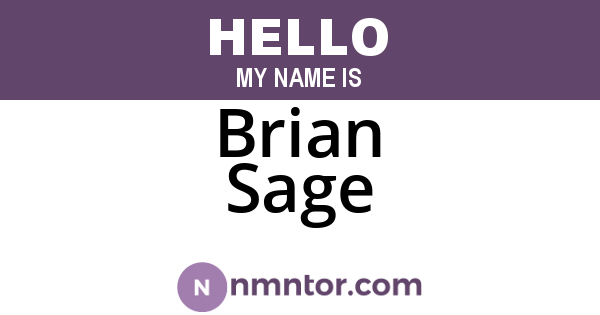 Brian Sage