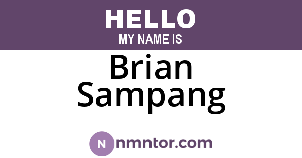 Brian Sampang