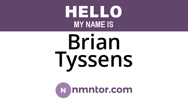 Brian Tyssens