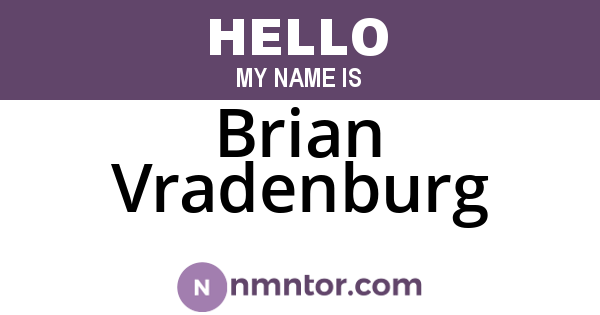 Brian Vradenburg
