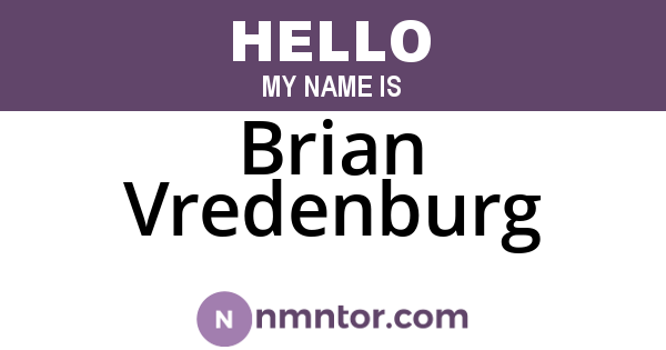 Brian Vredenburg