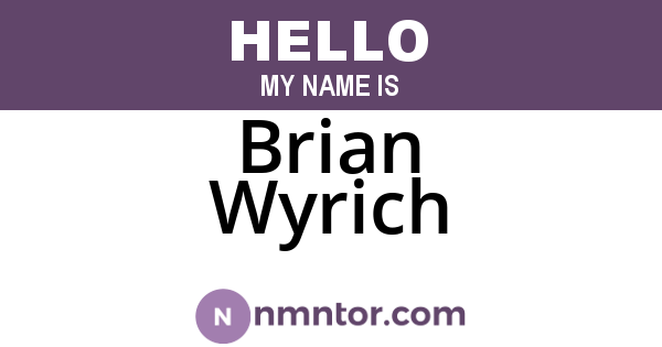 Brian Wyrich