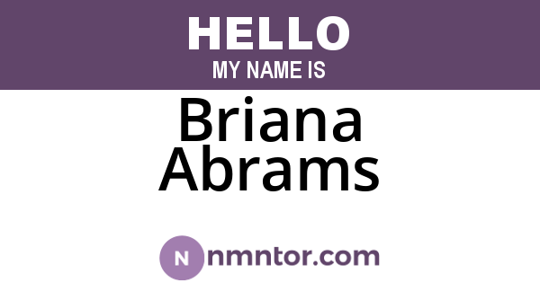 Briana Abrams