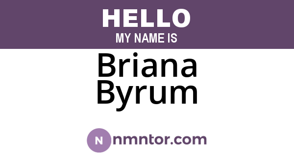 Briana Byrum