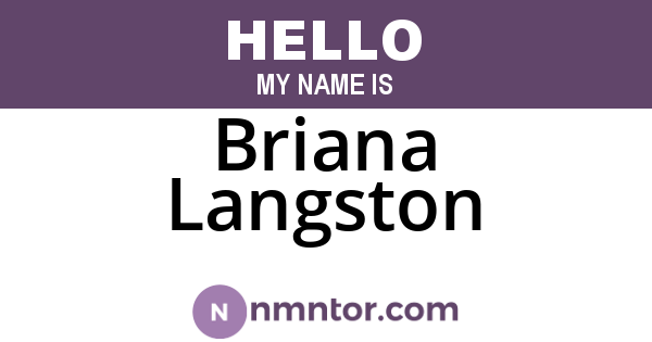 Briana Langston
