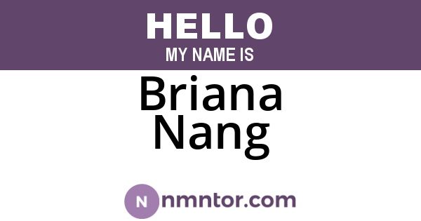 Briana Nang