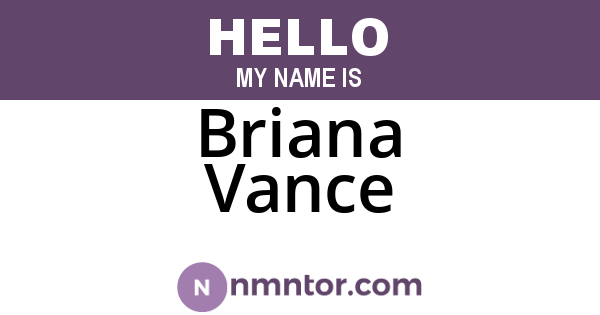 Briana Vance