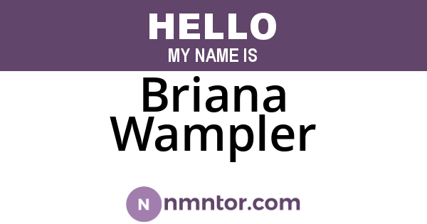 Briana Wampler