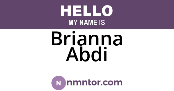 Brianna Abdi