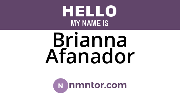 Brianna Afanador