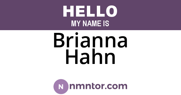 Brianna Hahn