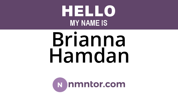 Brianna Hamdan