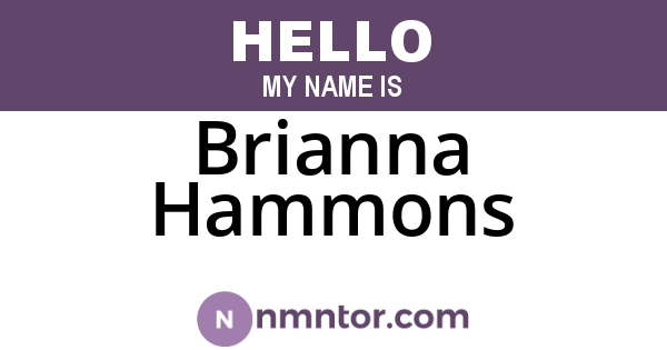 Brianna Hammons